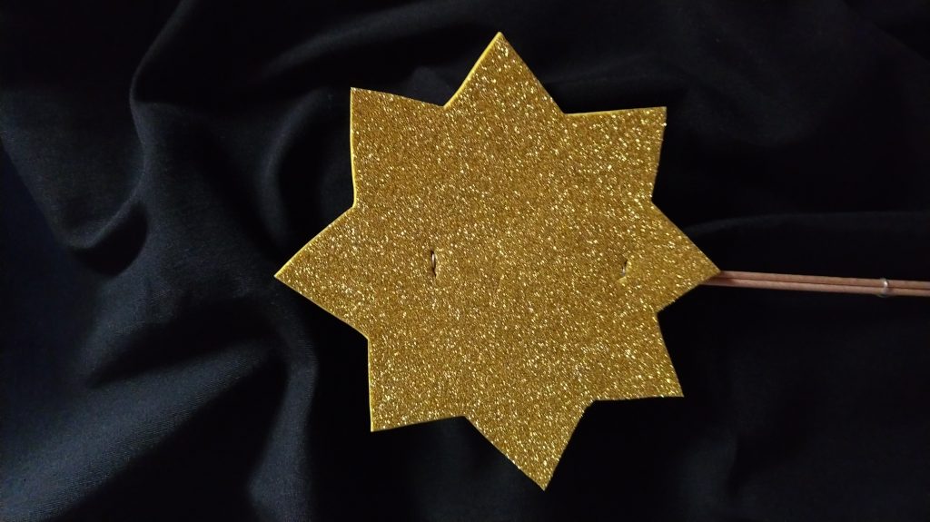 Títere Sol del cuento animado del solsticio de invierno